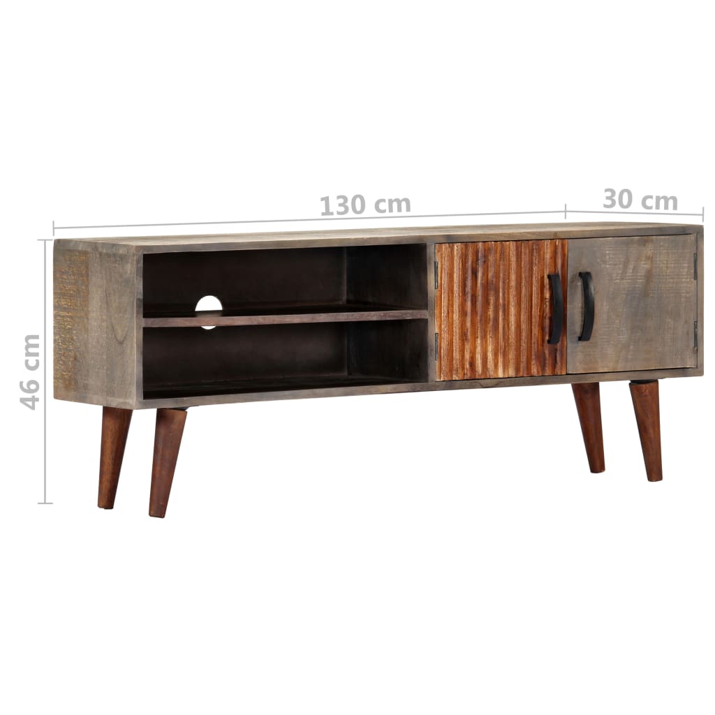 Moderner TV-Schrank aus Mango-Massivholz - Lowboard - Sideboard - Mediabank