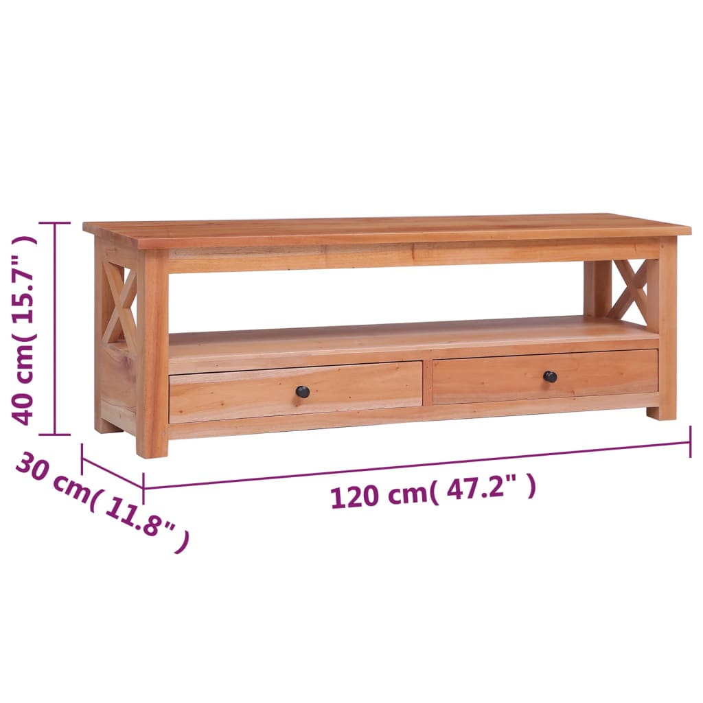 Elegantes Lowboard aus Mahagoni-Massivholz - TV-Board - Mediabank - Fernsehtisch