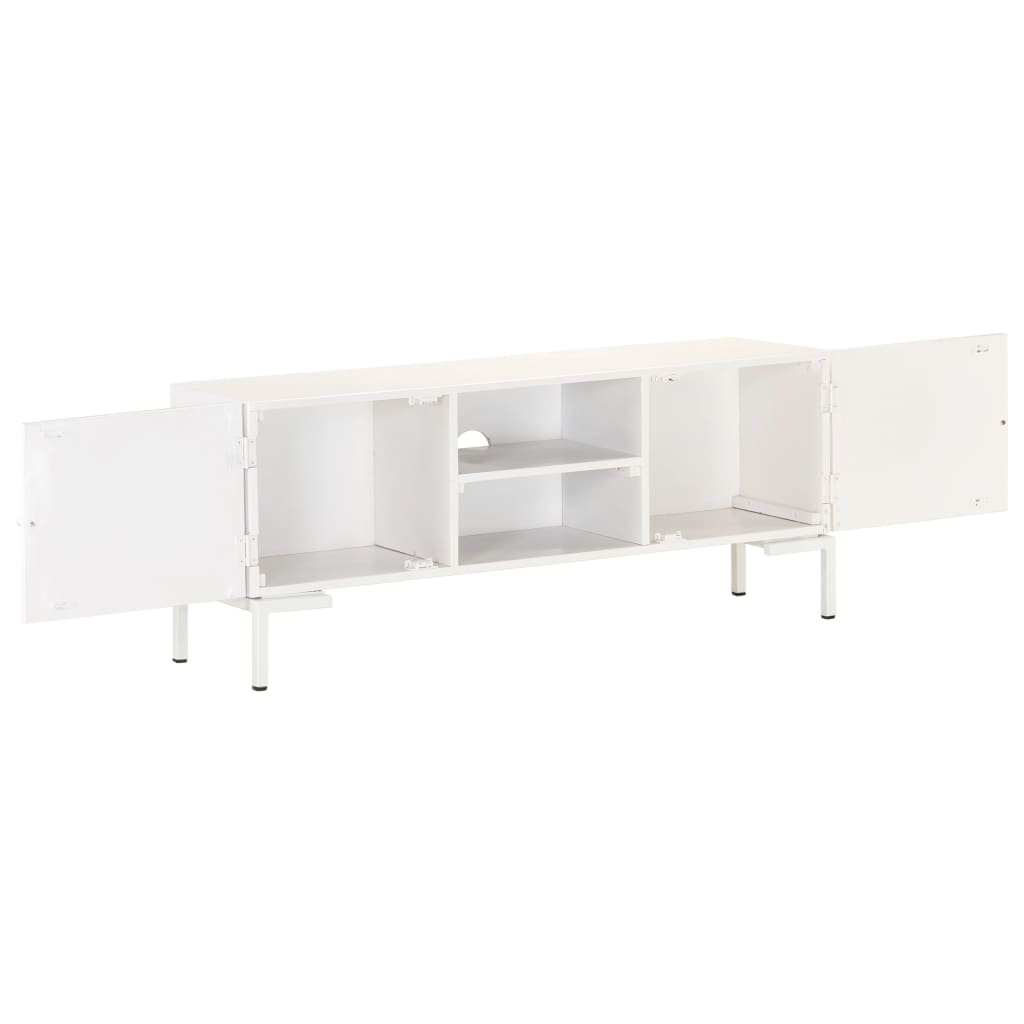 TV-Lowboard Mangoholz & Stahl – Industrie-Design - Fernsehschrank - TV-Tisch