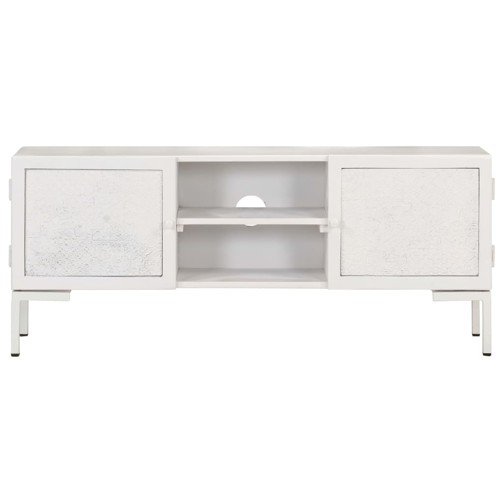 TV-Lowboard Mangoholz & Stahl – Industrie-Design - Fernsehschrank - TV-Tisch