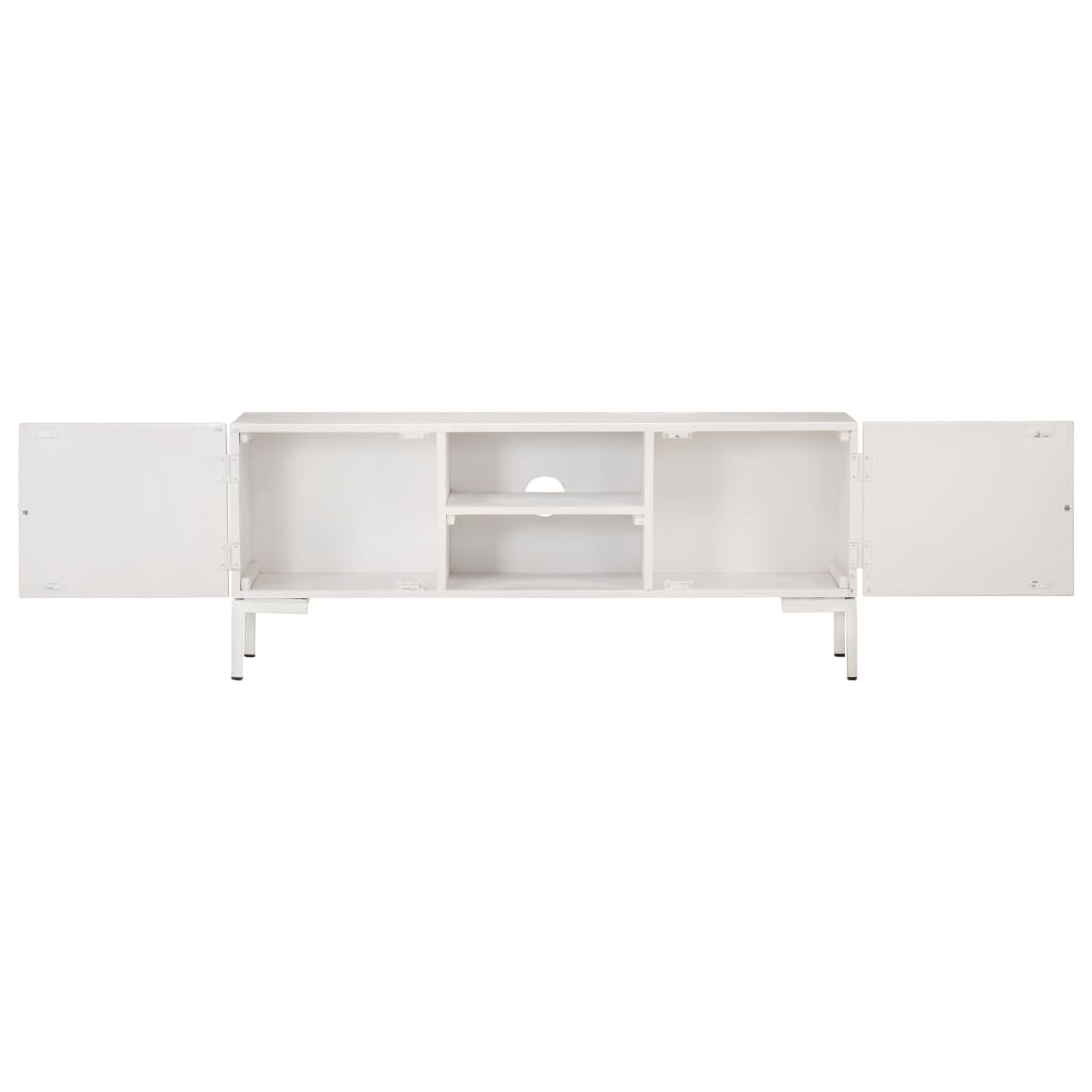 TV-Lowboard Mangoholz & Stahl – Industrie-Design - Fernsehschrank - TV-Tisch