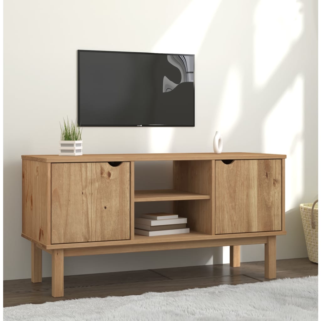 Skandinavischer TV-Schrank - Lowboard - Fernsehschrank - Mediaschrank - 113,5 cm