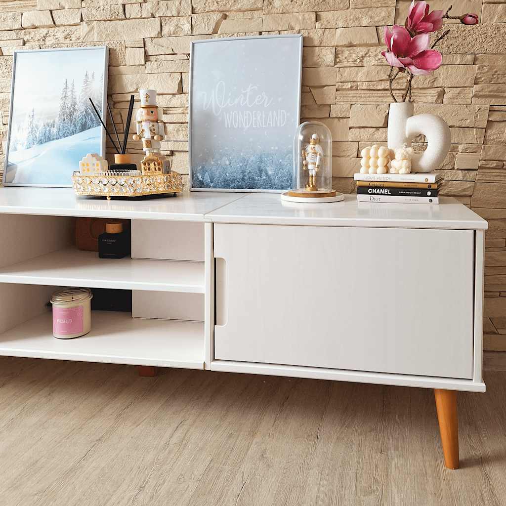 TV-Schrank MOLDE - Lowboard aus Kiefer - Fernsehschrank - Media-Board - 158 cm