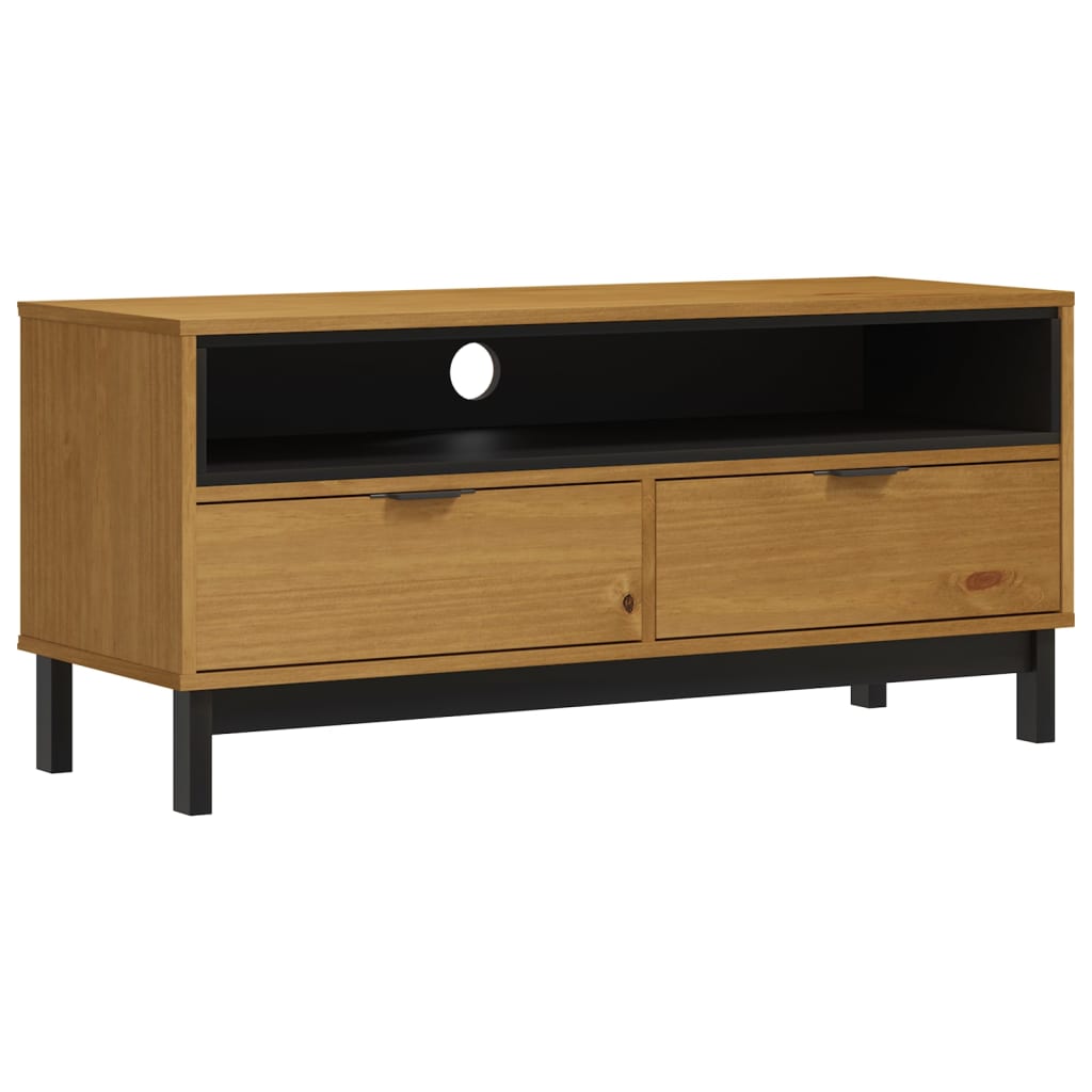 Lowboard FLAM aus Massivholz - Fernsehschrank - Medienregal - 110 x 40 x 50 cm