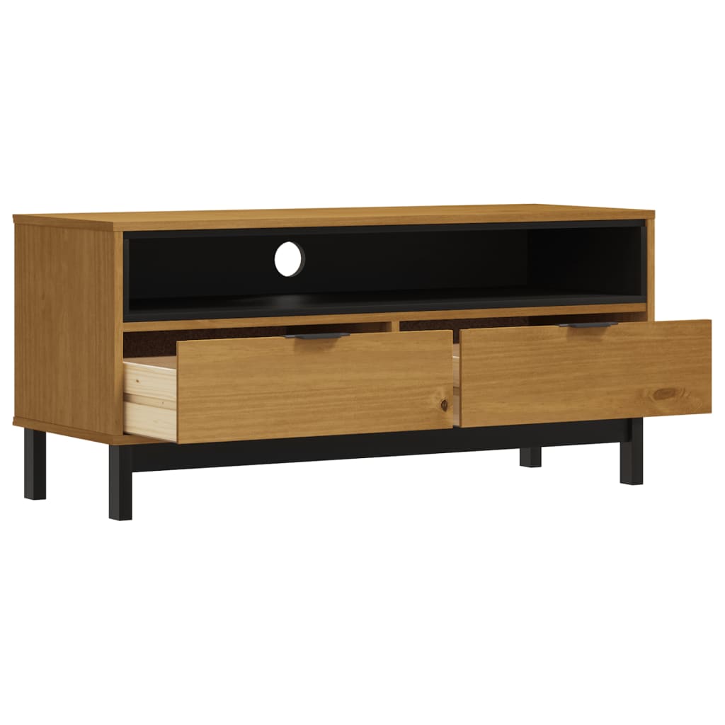 Lowboard FLAM aus Massivholz - Fernsehschrank - Medienregal - 110 x 40 x 50 cm