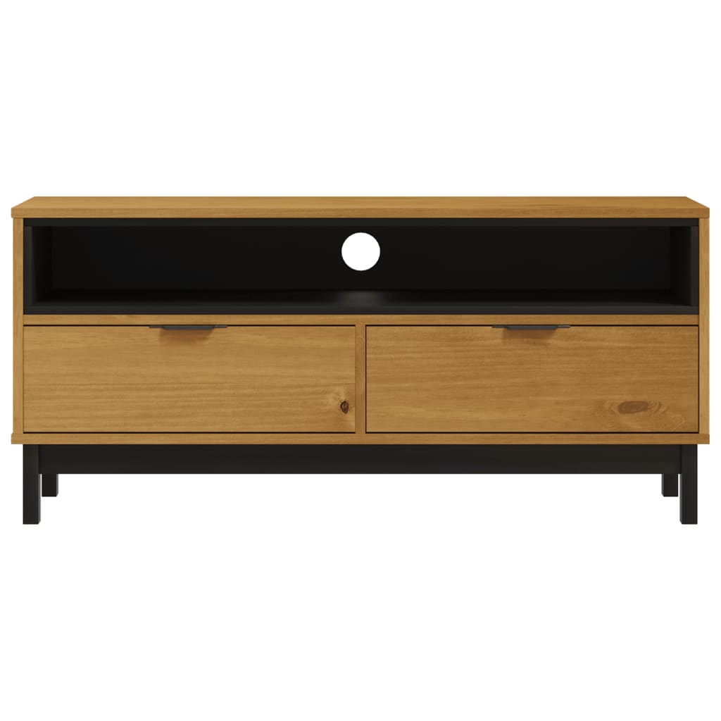 Lowboard FLAM aus Massivholz - Fernsehschrank - Medienregal - 110 x 40 x 50 cm