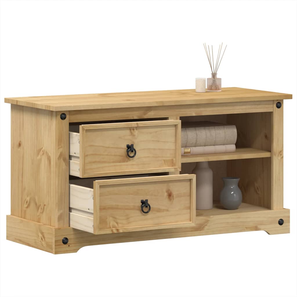 TV-Schrank CORONA aus Kiefernholz - Lowboard - Mediaboard - Fernsehtisch - 100cm