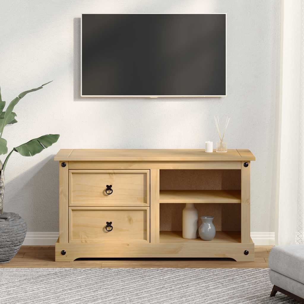 TV-Schrank CORONA aus Kiefernholz - Lowboard - Mediaboard - Fernsehtisch - 100cm