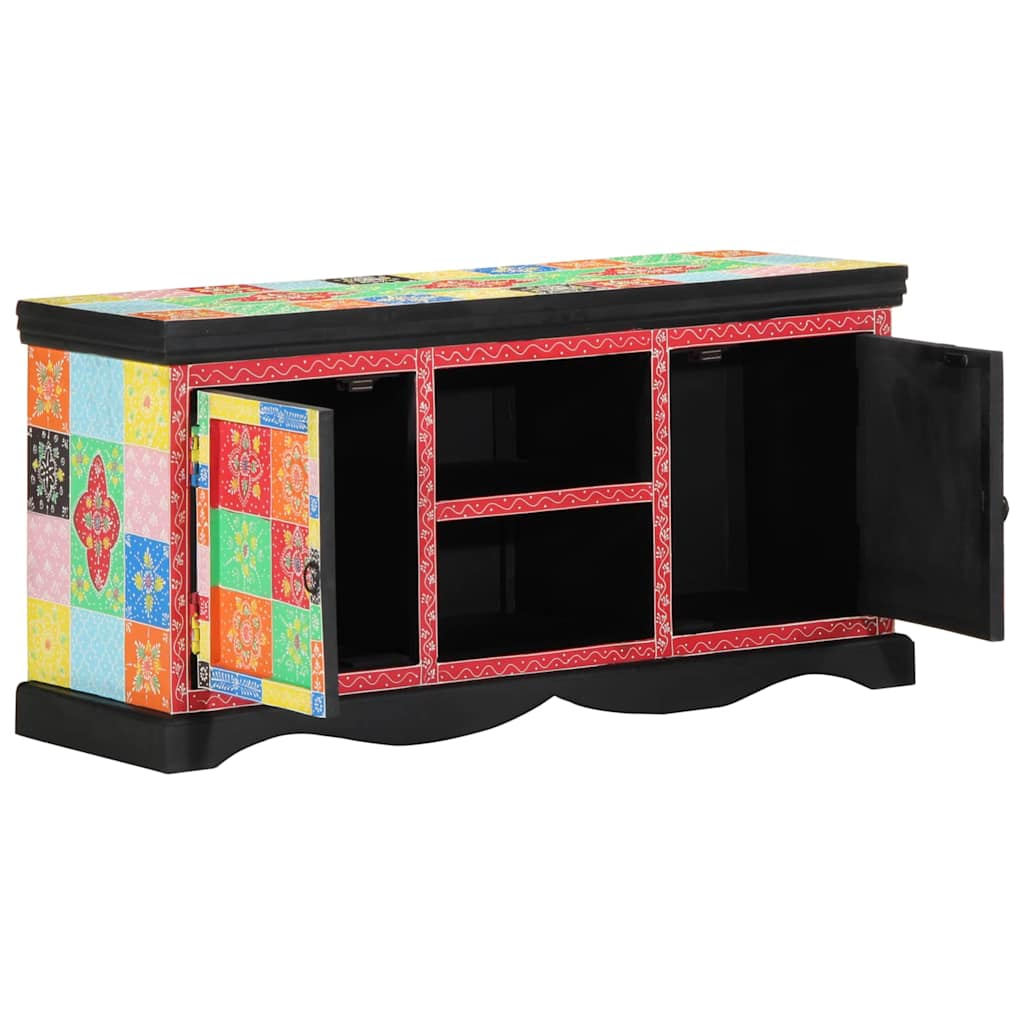 Moderner TV-Schrank aus Mangoholz - Lowboard - Fernsehschrank - bunt & stylisch
