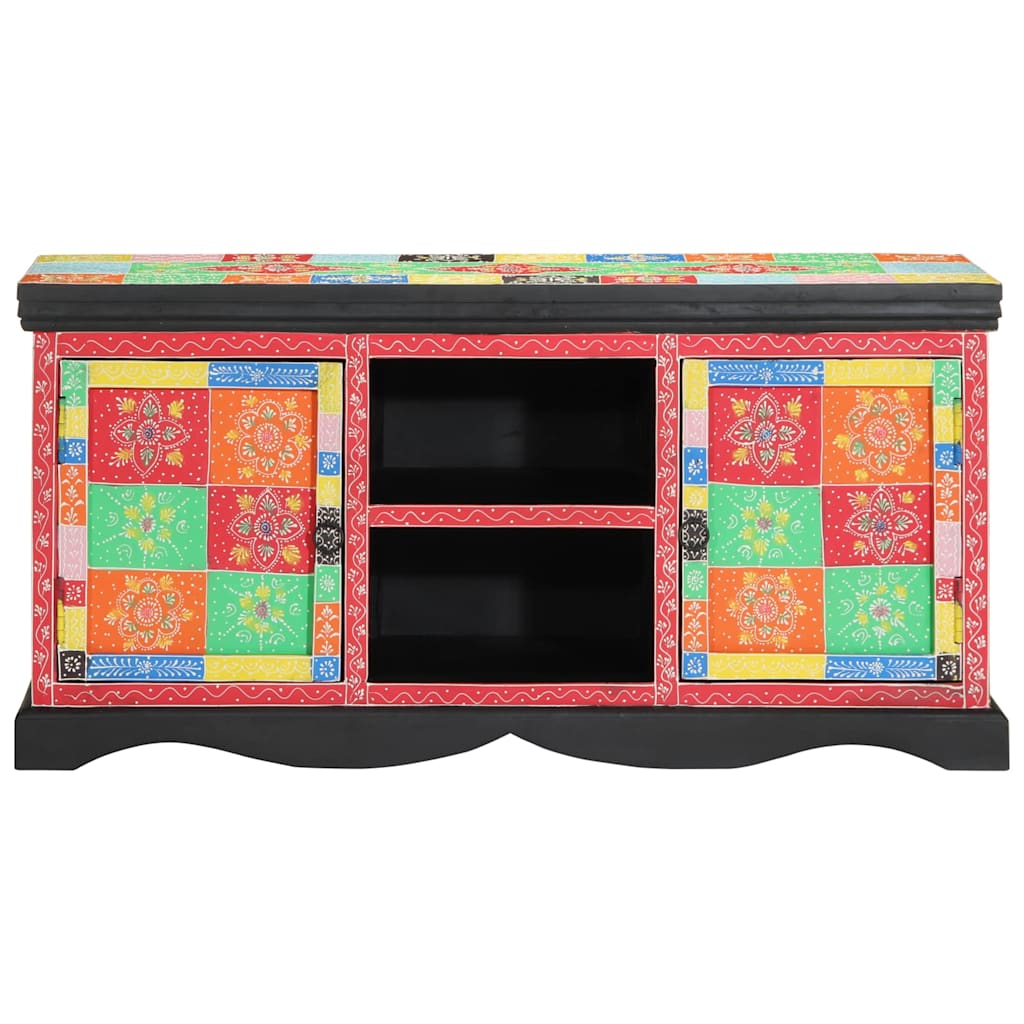 Moderner TV-Schrank aus Mangoholz - Lowboard - Fernsehschrank - bunt & stylisch