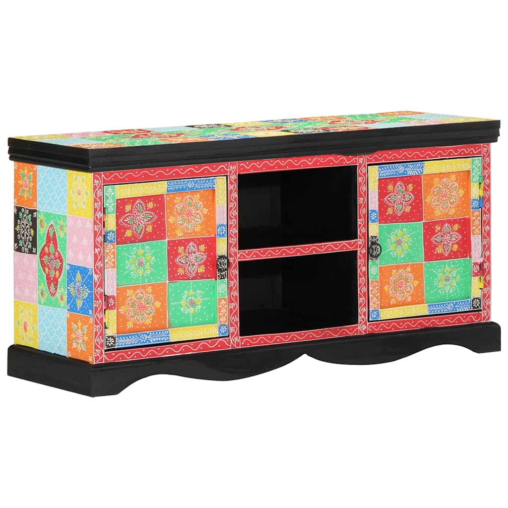 Moderner TV-Schrank aus Mangoholz - Lowboard - Fernsehschrank - bunt & stylisch