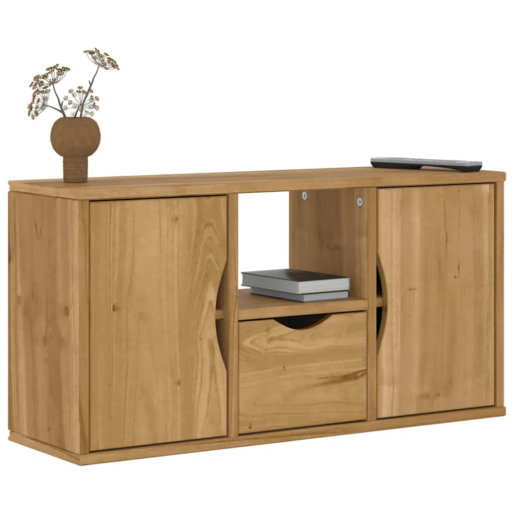 TV-Schrank ODDA aus Kiefernholz - Bücherschrank - Lowboard - TV-Schrank - 79 cm