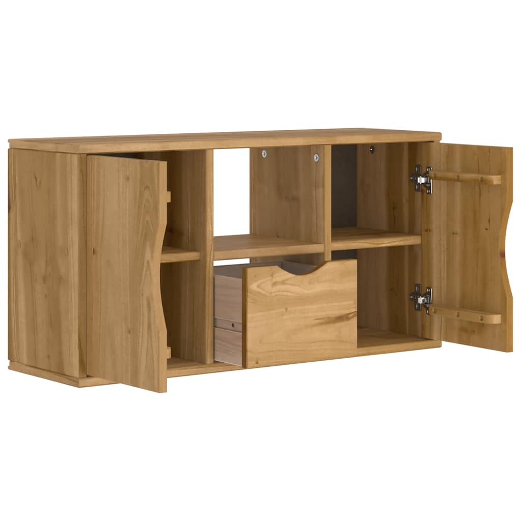 TV-Schrank ODDA aus Kiefernholz - Bücherschrank - Lowboard - TV-Schrank - 79 cm