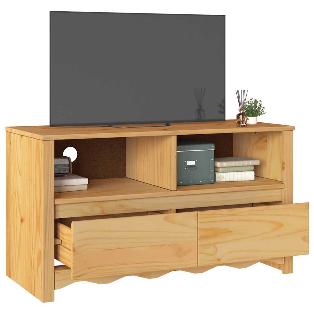 TV-Board Drammen aus Kiefernholz - Fernsehschrank - Lowboard - TV Möbel - 99 cm