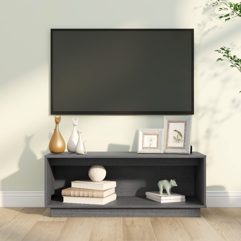 TV-Schrank aus Kiefernholz - Lowboard - Fernsehtisch - TV-Bank - Media-Board