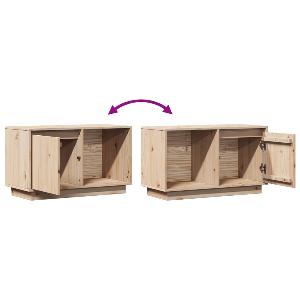 TV-Schrank - Lowboard - Fernsehtisch - Sideboard - variable Türmontage - 74 cm