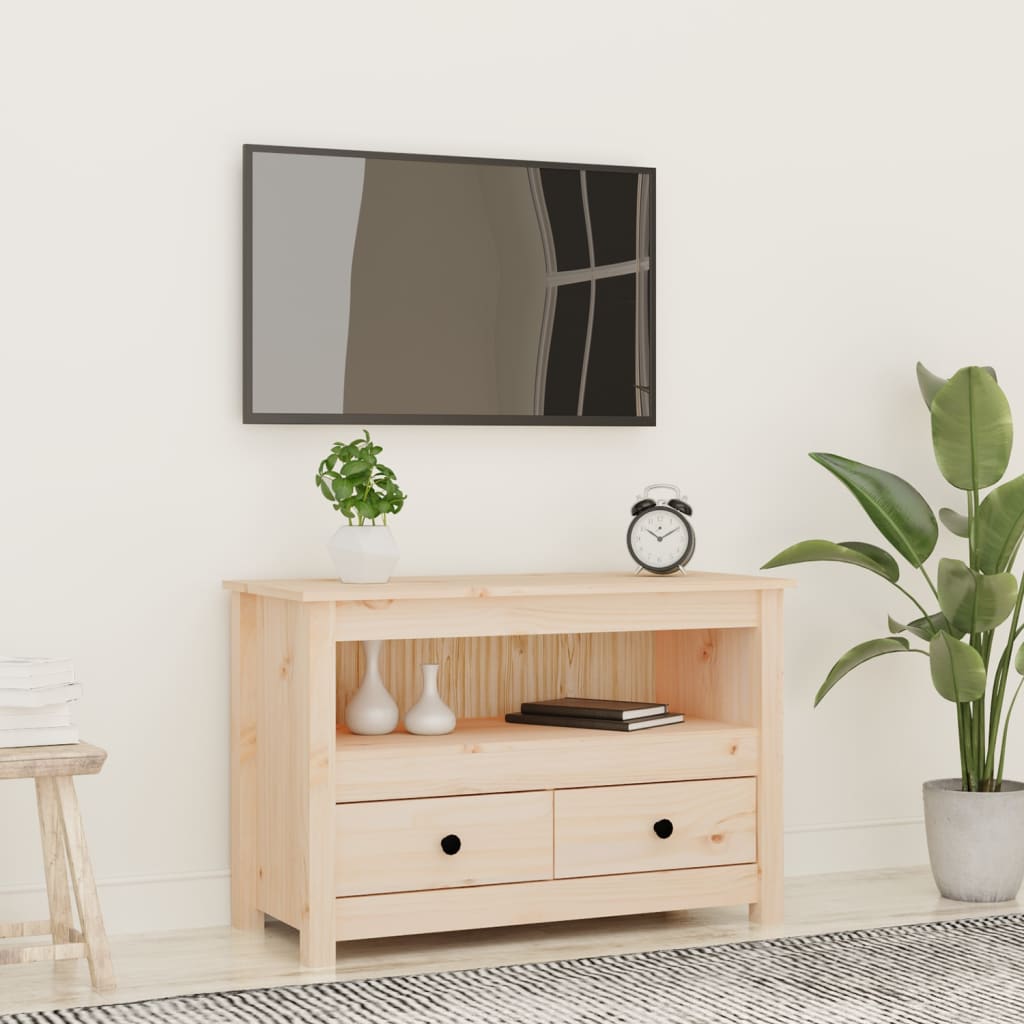 TV-Schrank Massivholz Kiefer – Fernsehschrank im Landhaus-Stil - TV-Lowboard