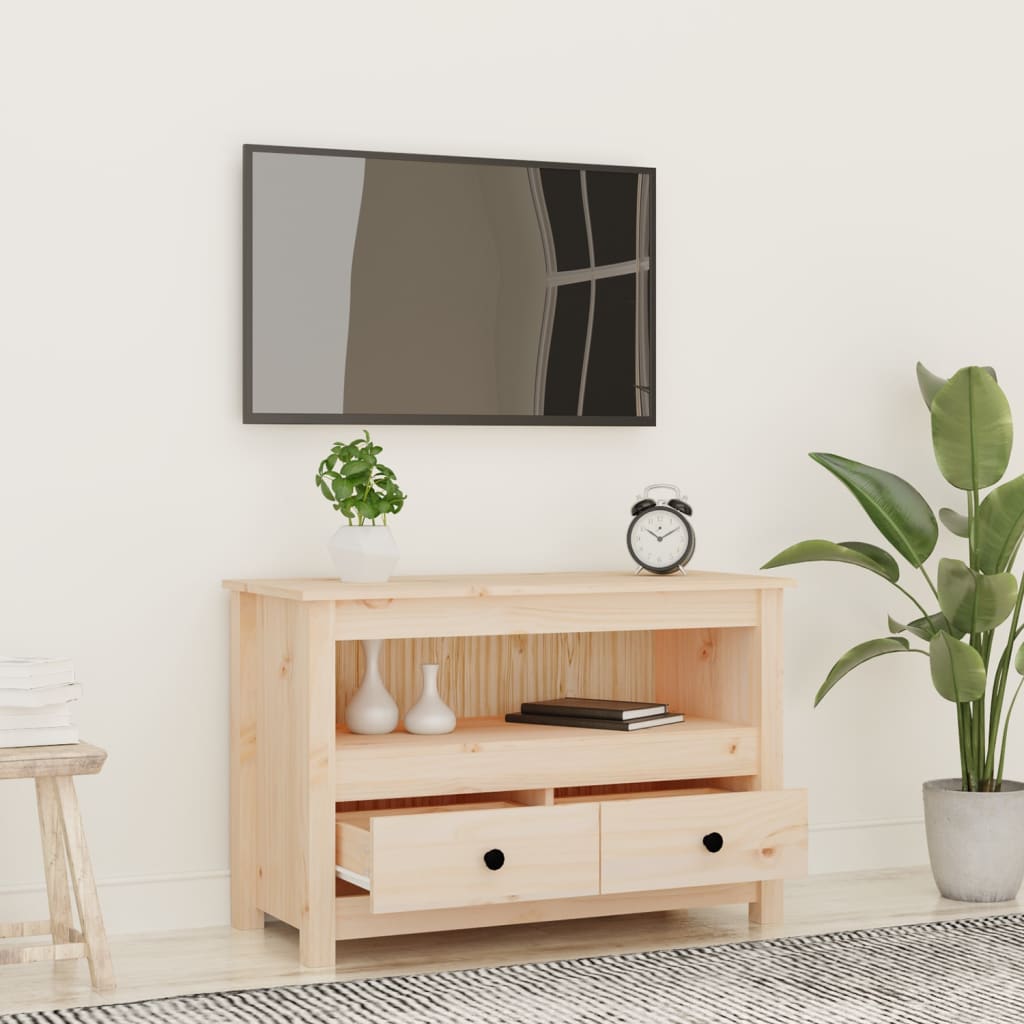 TV-Schrank Massivholz Kiefer – Fernsehschrank im Landhaus-Stil - TV-Lowboard