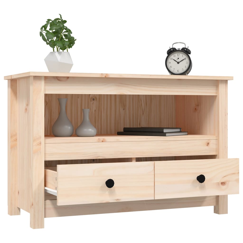 TV-Schrank Massivholz Kiefer – Fernsehschrank im Landhaus-Stil - TV-Lowboard