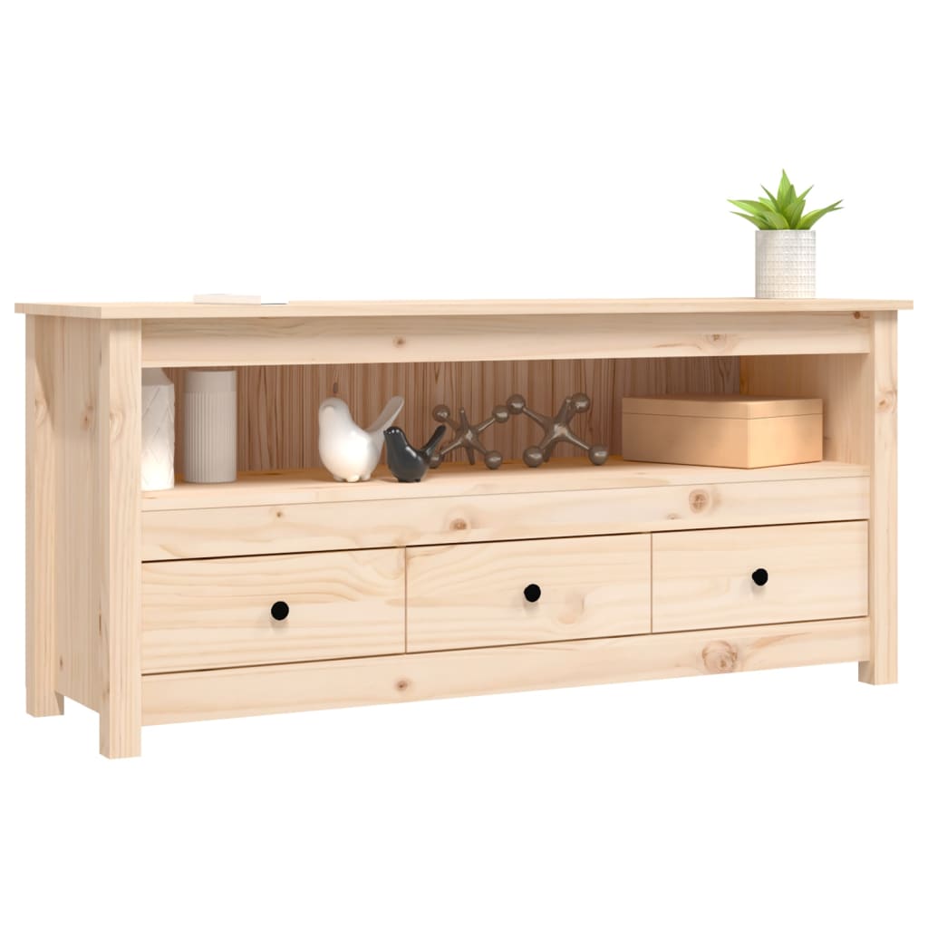TV-Schrank - massives Kiefernholz - Lowboard - Fernsehschrank - TV-Board - 114cm