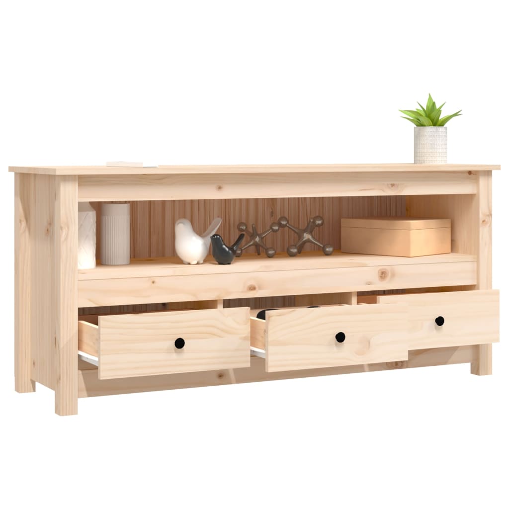 TV-Schrank - massives Kiefernholz - Lowboard - Fernsehschrank - TV-Board - 114cm
