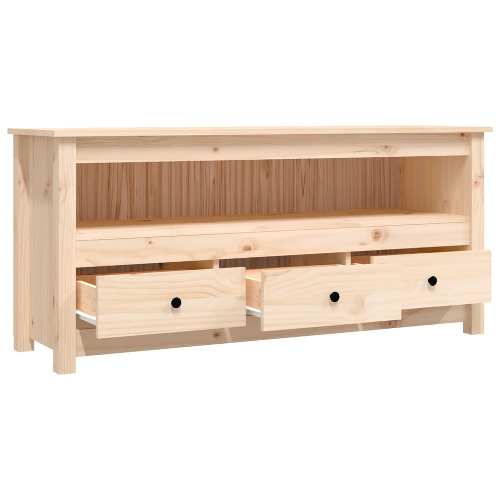 TV-Schrank - massives Kiefernholz - Lowboard - Fernsehschrank - TV-Board - 114cm