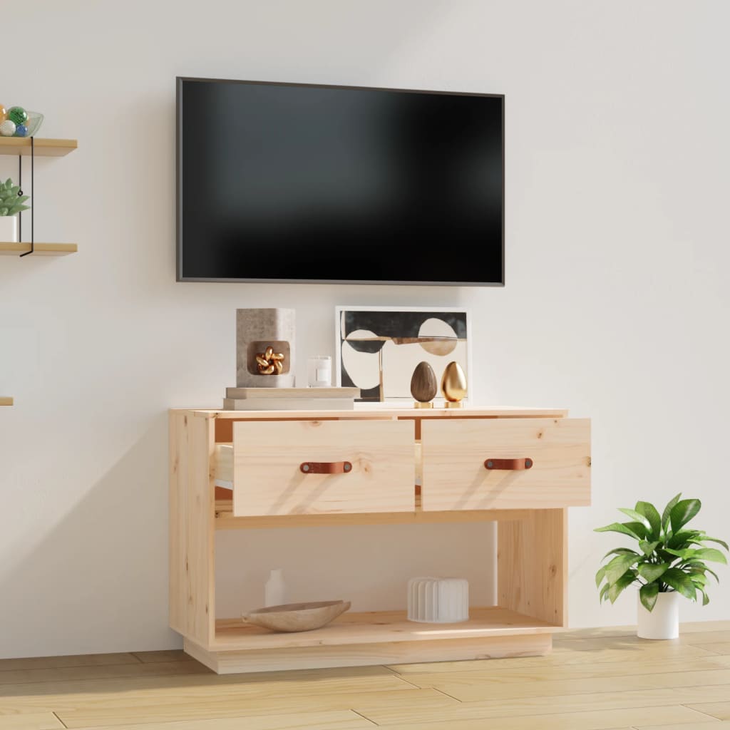 TV-Schrank - TV-Lowboard aus massivem Kiefernholz für Wohnzimmer - TV-Board