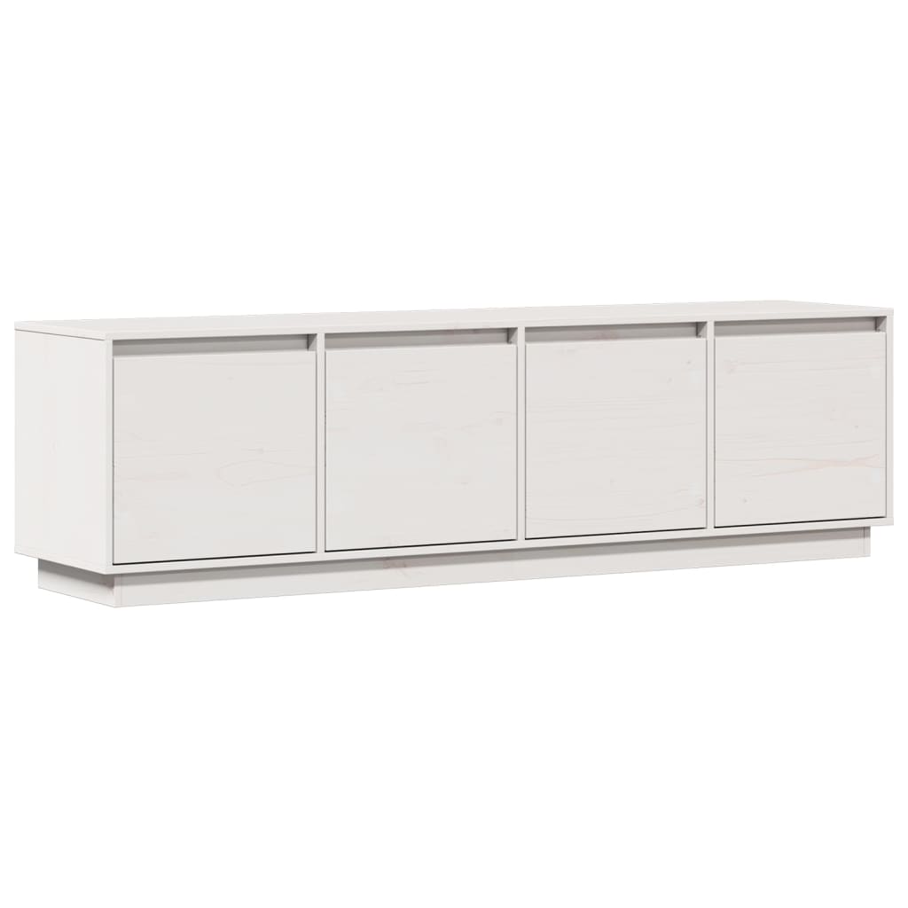Stilvoller TV-Schrank aus massivem Kiefernholz mit vier Fächern - 156 cm