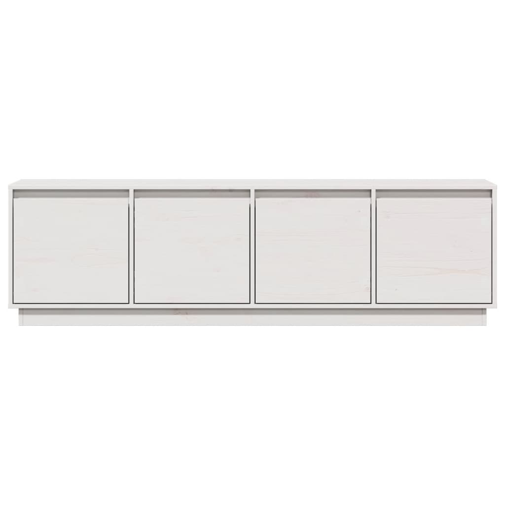 Stilvoller TV-Schrank aus massivem Kiefernholz mit vier Fächern - 156 cm
