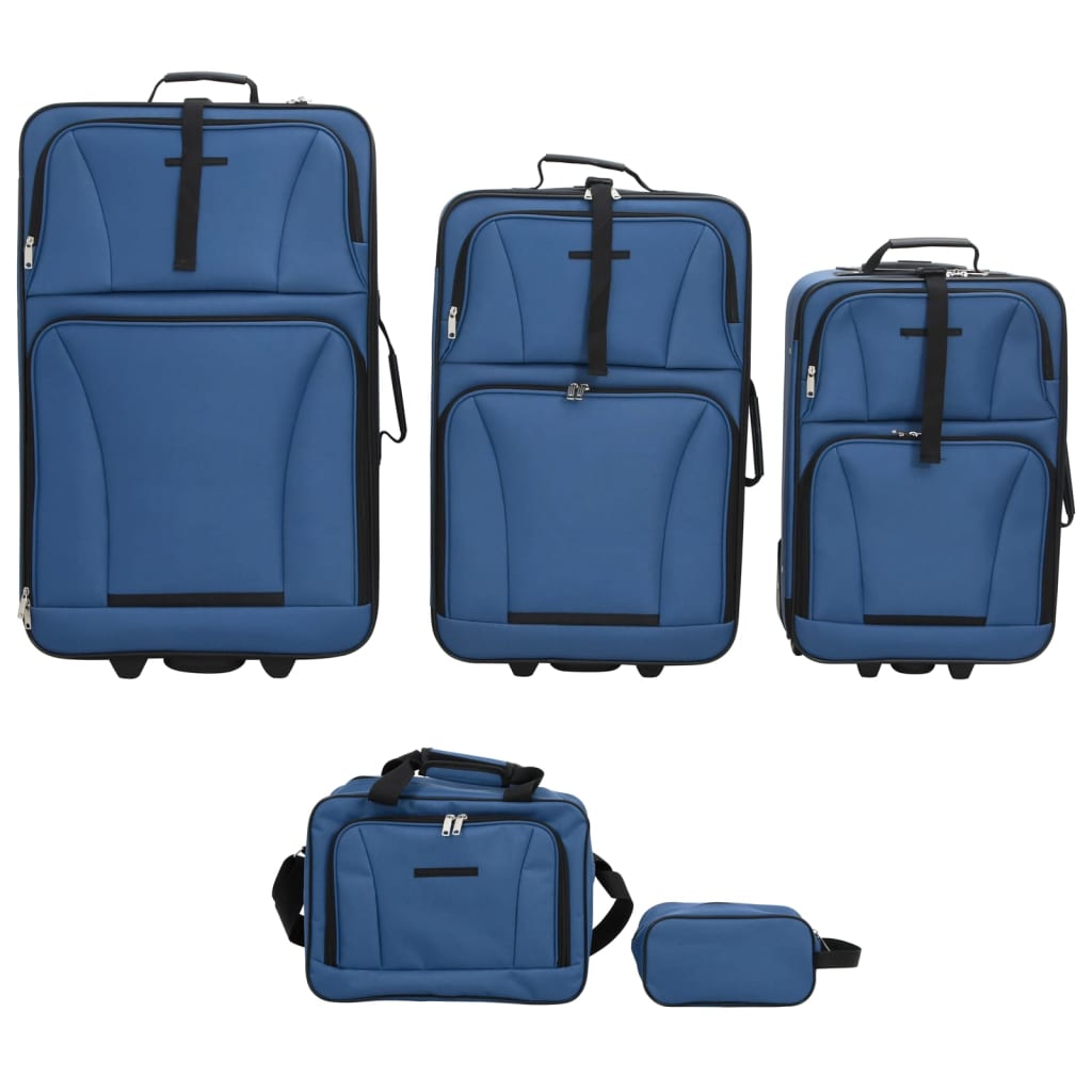Reise-Set 5-teilig – Rollkoffer S/M/L, Reisetasche, Kulturtasche, platzsparend