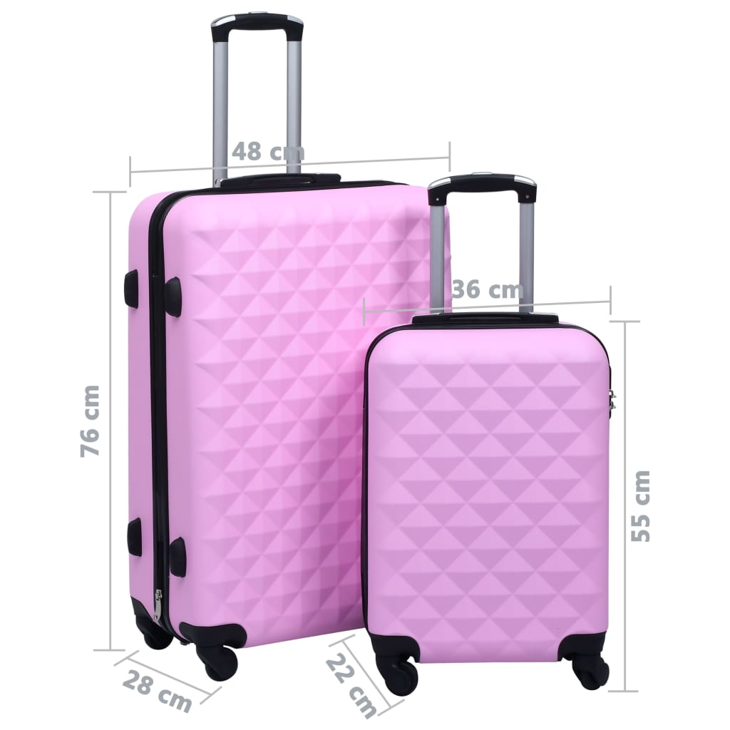 Hartschalen-Trolley 2er Set – Rollen, Sicherheitsschloss, langlebig und praktisch