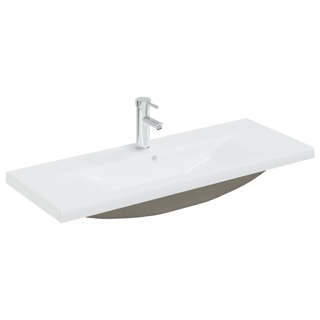 Einbauwaschbecken mit Wasserhahn - Keramik - Waschbecken - Handwaschbecken