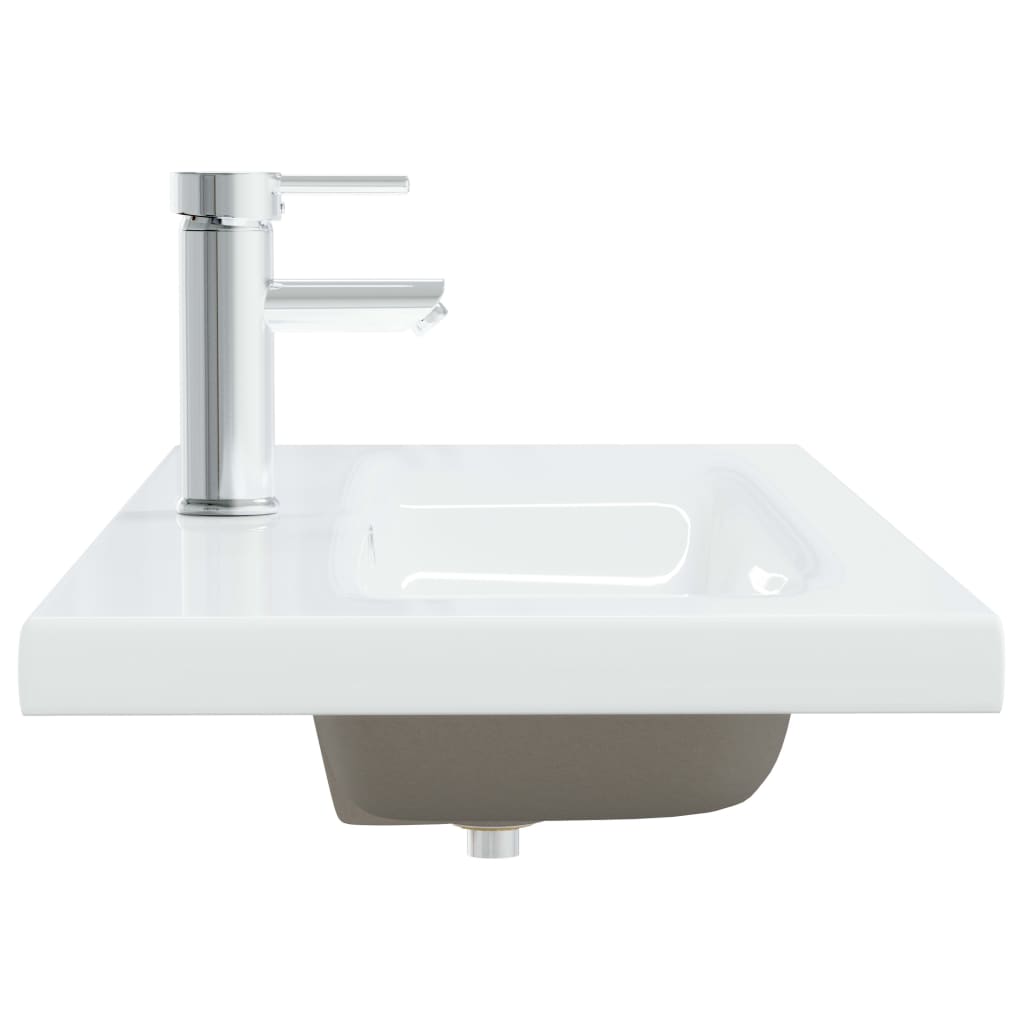 Einbauwaschbecken mit Wasserhahn - Keramik - Waschbecken - Handwaschbecken