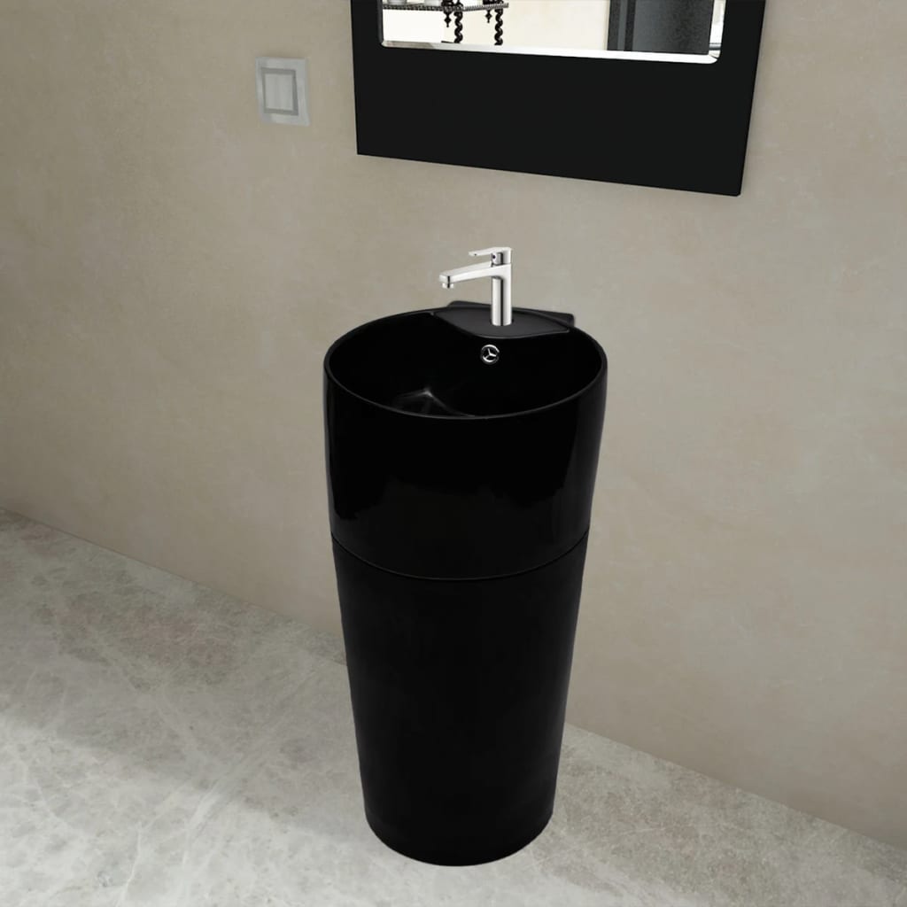 Standwaschbecken - Waschbecken - Keramik - Waschsäule - Waschtisch - Freistehend