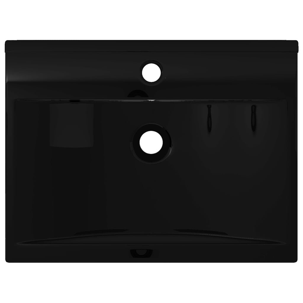 Luxus-Waschbecken - Keramik - Rechteckig - mit Hahnloch - Waschschale - 60x40 cm