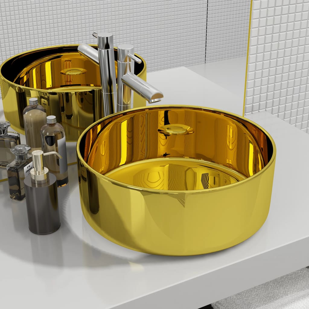 Waschbecken - Keramik - Handwaschbecken - Aufbau - Badezimmer - Waschschale