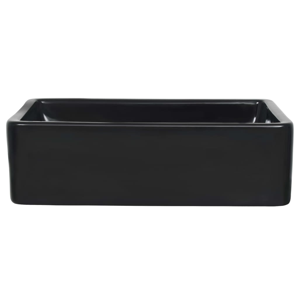 Waschbecken - Eckig - Keramik - Waschtisch - Aufbau - Handwaschbecken - glasiert