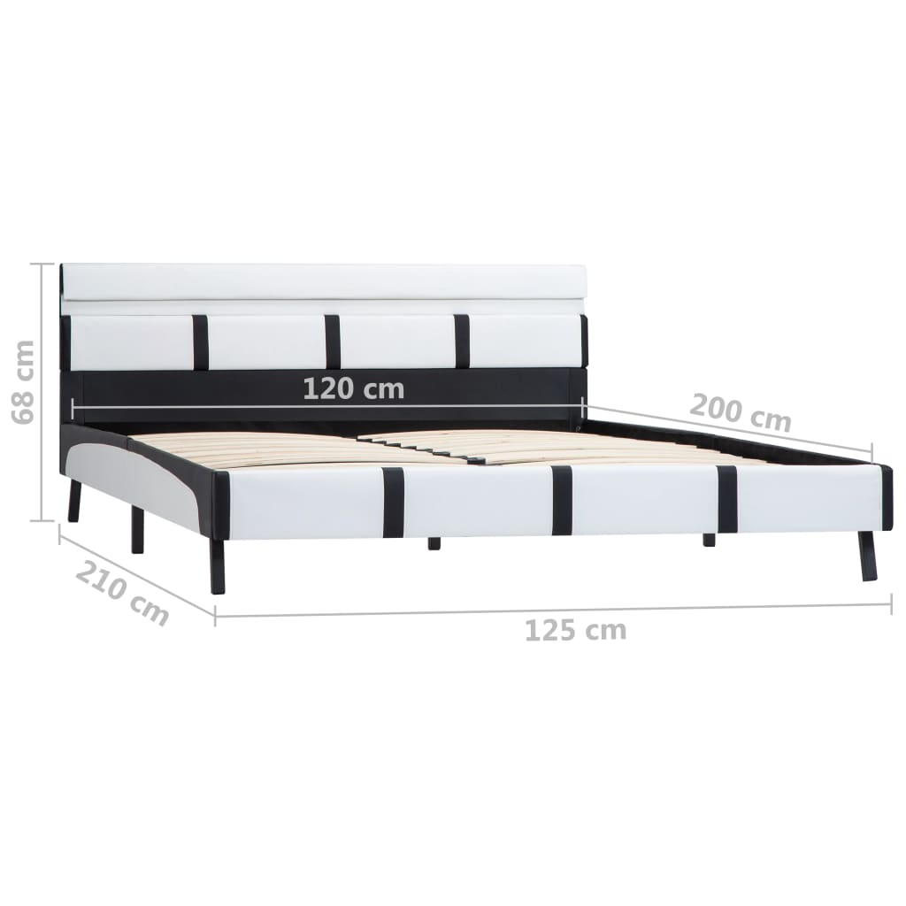 Polsterbett mit LED-Beleuchtung - Bettrahmen - Einzelbett - Bett - 120x200 cm