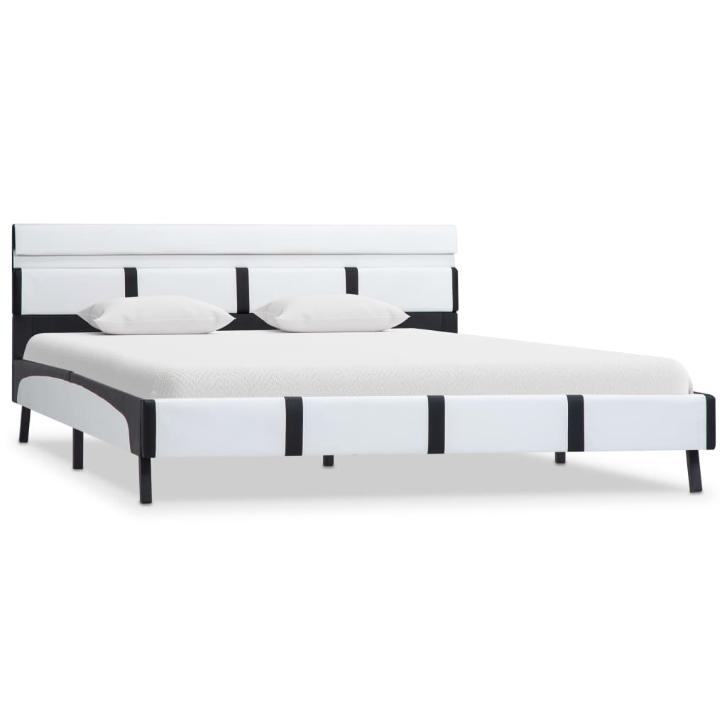 Elegantes Kunstlederbett - LED-Beleuchtet - Jugendbett - Bettrahmen - 140x200 cm