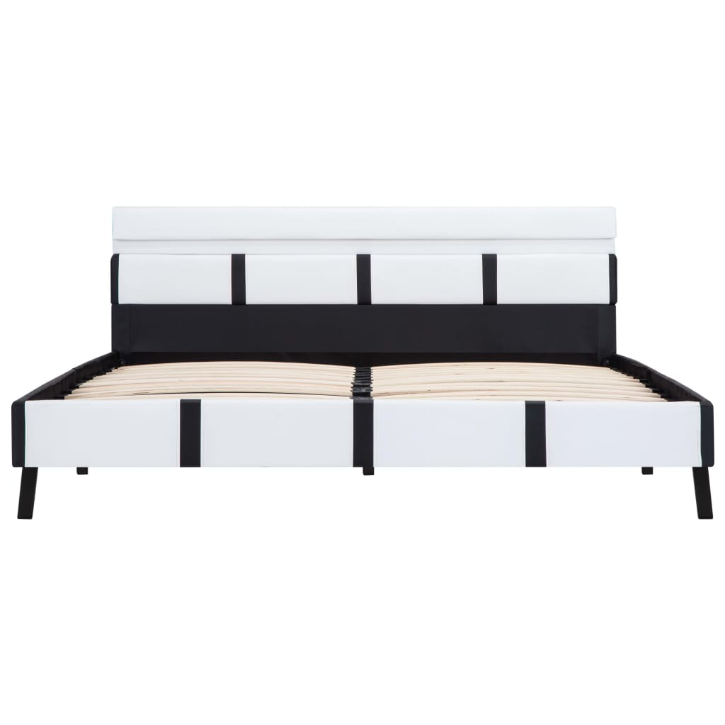 Modernes Kunstlederbett - LED-Beleuchtung - Doppelbett - Bettrahmen - 160x200 cm