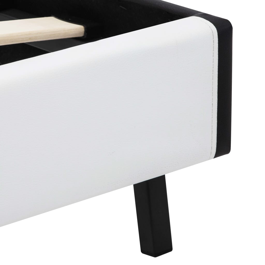 Modernes Kunstlederbett - LED-Beleuchtung - Doppelbett - Bettrahmen - 160x200 cm