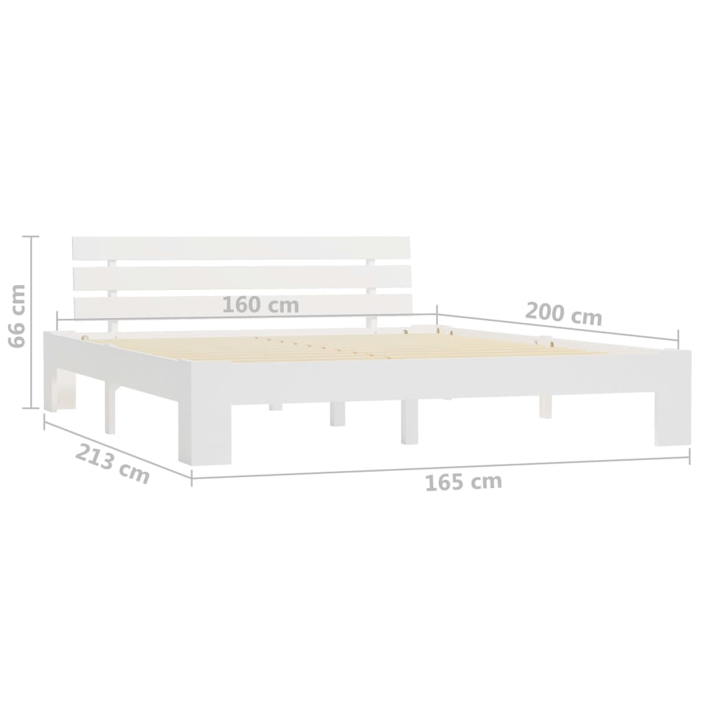 Massivholzbett - Bettrahmen - Doppelbett - Jugendbett - Holzbett - 160x200 cm