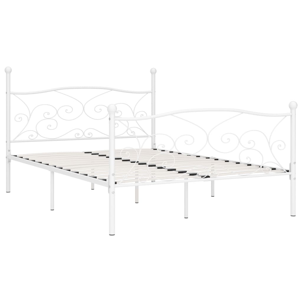 Bettgestell mit Lattenrost - Metallbett - Bettrahmen - Doppelbett - 140 × 200 cm