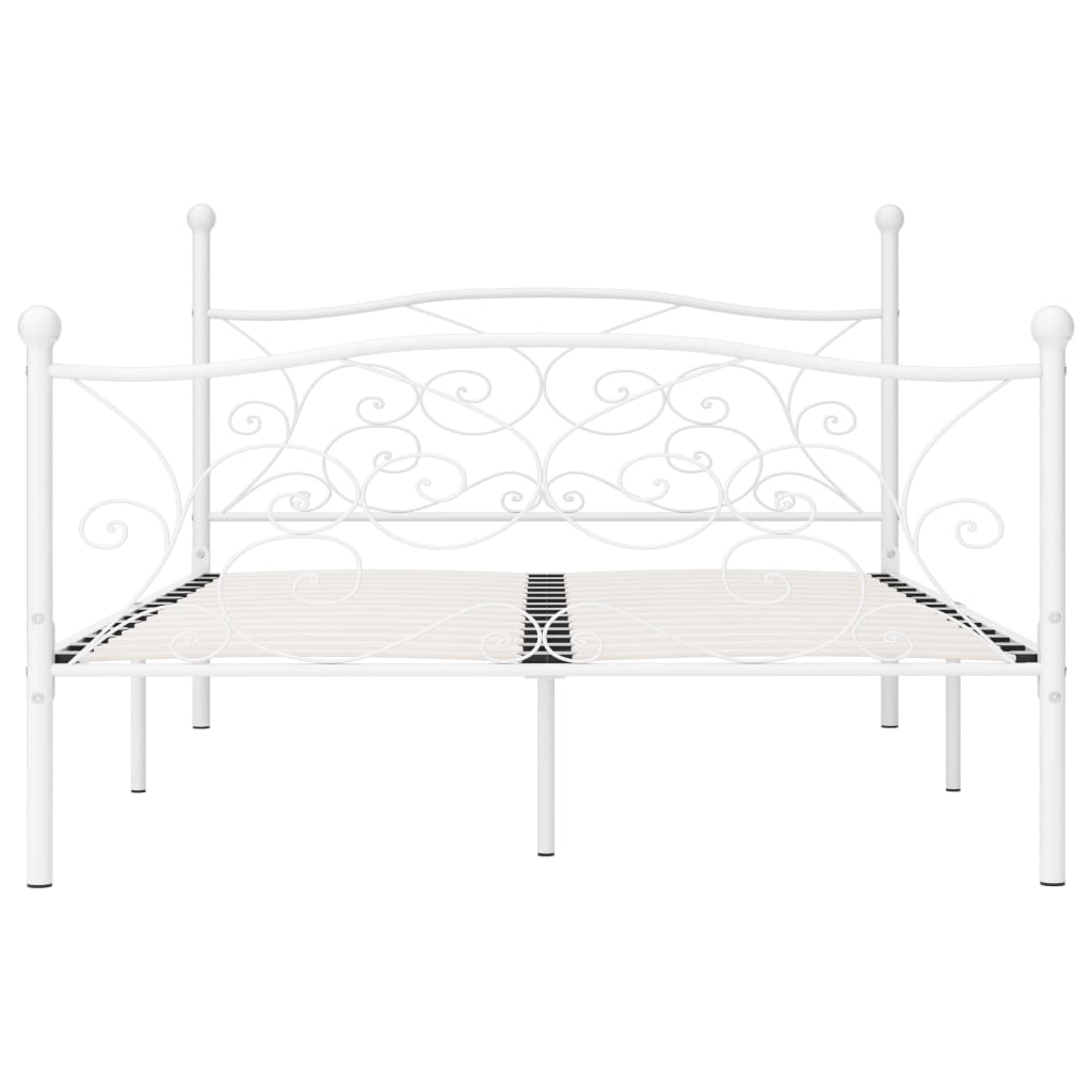 Bettgestell mit Lattenrost - Doppelbett - Metallbett - Bettrahmen - 160 × 200 cm