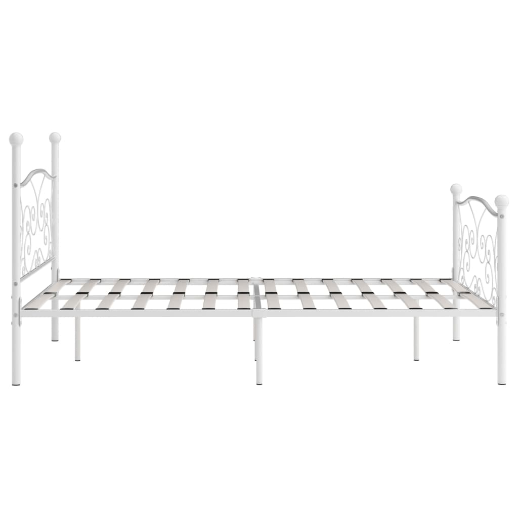 Bettgestell mit Lattenrost - Doppelbett - Metallbett - Bettrahmen - 160 × 200 cm