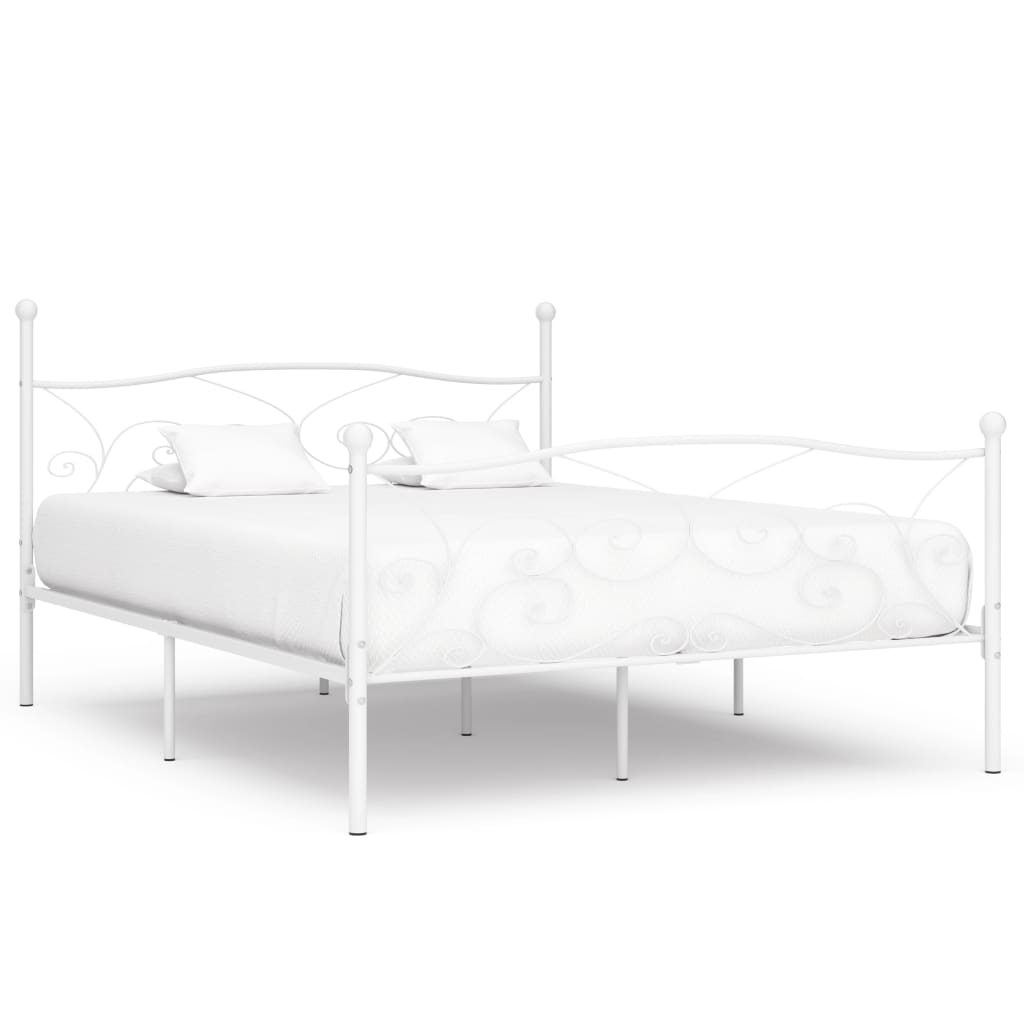Bettgestell mit Lattenrost - Metallbett - Bettrahmen - Doppelbett - 180 × 200 cm