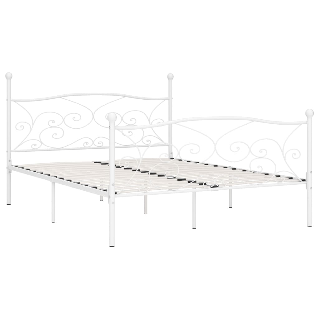 Bettgestell mit Lattenrost - Metallbett - Bettrahmen - Doppelbett - 180 × 200 cm