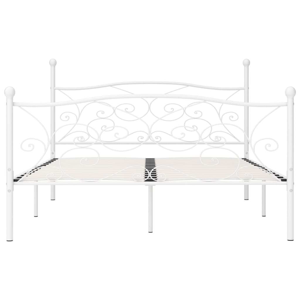 Bettgestell mit Lattenrost - Metallbett - Bettrahmen - Doppelbett - 180 × 200 cm