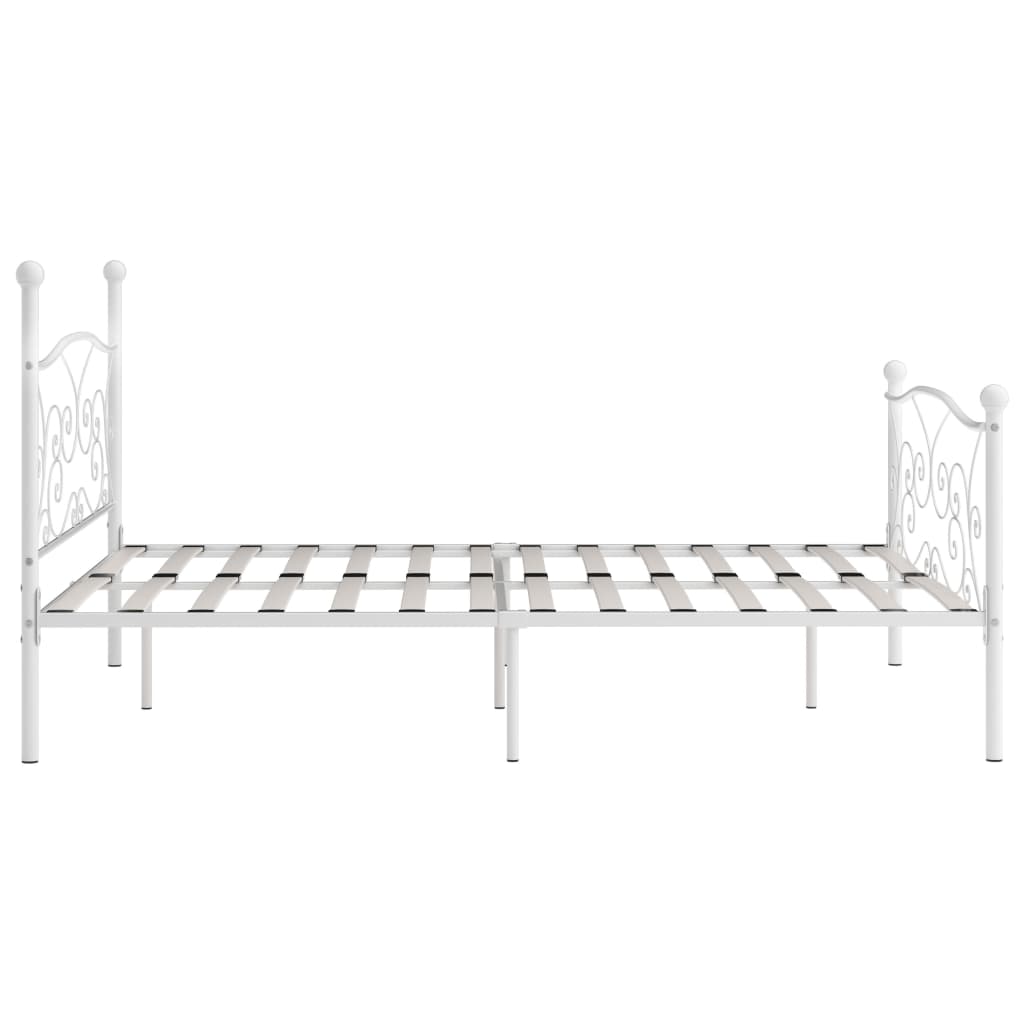 Bettgestell mit Lattenrost - Metallbett - Bettrahmen - Doppelbett - 180 × 200 cm