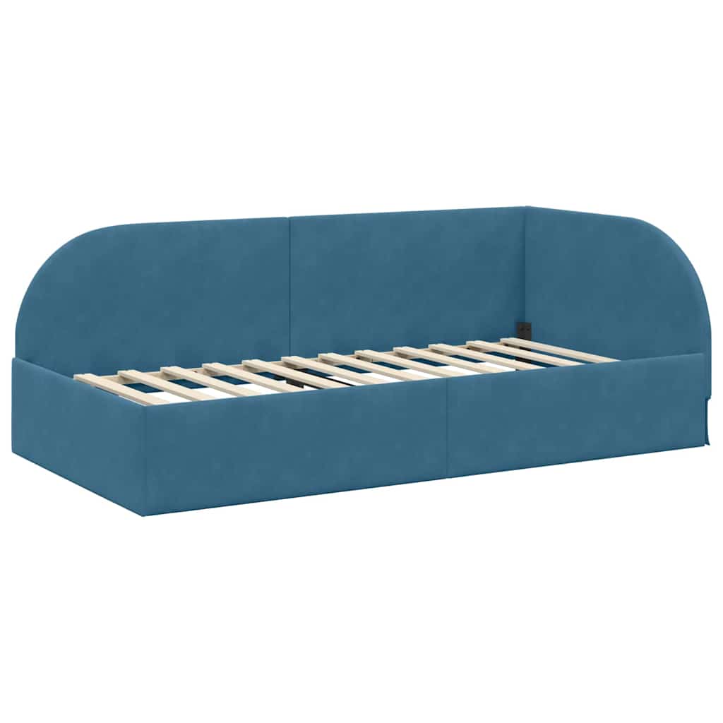 Elegantes Tagesbett - Gästebett - Bettgestell - Bettrahmen - Samt - 90 x 200 cm